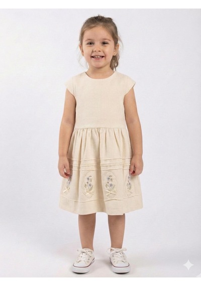 Xo Kids Kız Çocuk Elbise + Bolero 2-5 Yaş 52122 Bej Xo Kids Kız Çocuk Elbise + Bolero 2-5 Yaş 52122 Bej
