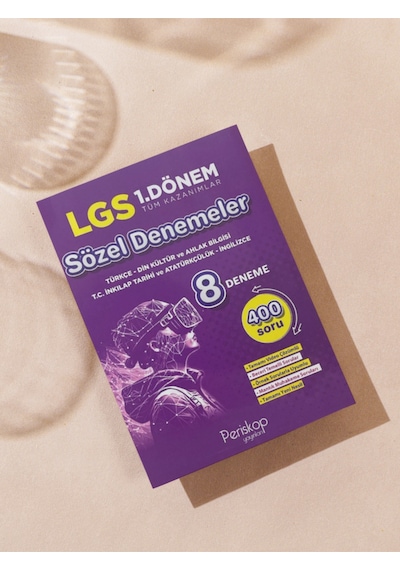 Lgs 1.dönem Tüm Kazanımlar Sözel Denemeler 8 Deneme+400 Soru