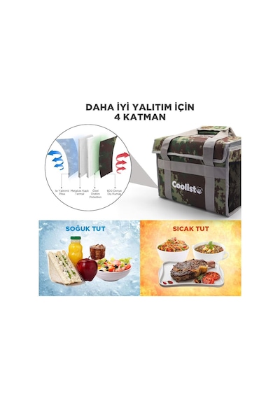 Coolist Cl26C 26 L Katlanabilir Termos Bez Çanta / Buzluk Çok Renkli