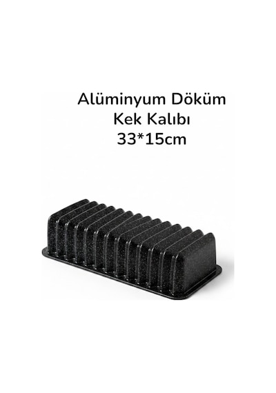 Alüminyum Döküm Baton Kek Kalıbı Dilimli Siyah