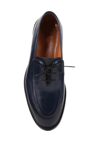 Shoetyle - Lacivert Deri Bağcıklı Erkek Klasik Ayakkabı 250-7511-1011-deri Lacivert