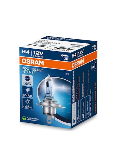 Osram Ampul 12v H4 60/55w Cool Blue Intense Serisi%20 Fazla Beyaz Işık - Osr 64193cbn