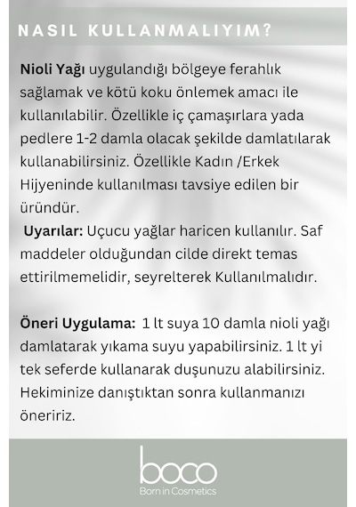 Boco Born In Cosmetics Nioli Buhurdanlık Uçucu Yağı 5 ML