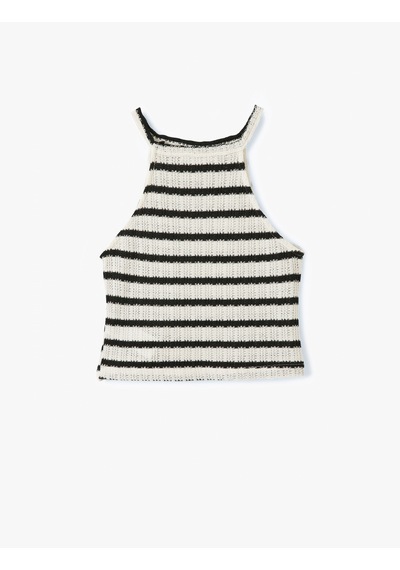 Koton Çizgili Halter Yaka Kolsuz Crop Kroşe Üst Siyah Çizgili 5sal30079ık Siyah Çizgili Koton Çizgili Halter Yaka Kolsuz Crop Kroşe Üst Siyah Çizgili 5sal30079ık Siyah Çizgili