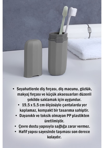 Çok Amaçlı Seyahat Saklama Kabı Diş Fırçası Makyaj Fırçası Kalem Takı Organizeri Diğer
