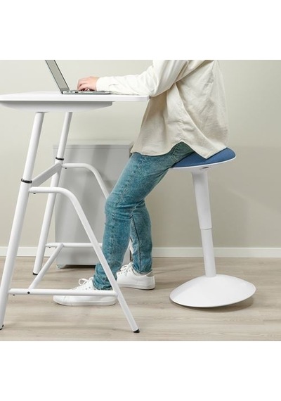 Ikea Nılserık Tabure, Beyaz-vissle Koyu Mavi