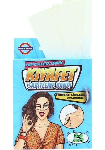 Boss Tape Hipoalerjenik Kıyafet Sabitleme Ve Vücut Bandı 24Adet