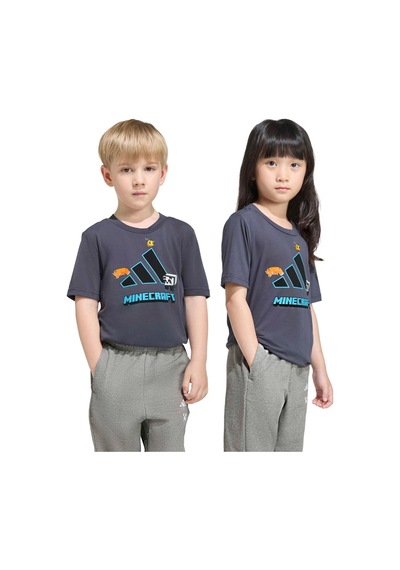 Kd4435-c Adidas Minecraft Tr Tee Çocuk T-shirt Antrasit Kd4435-c