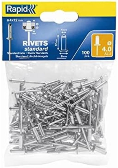 Rapid 5000380 Perçin Ø4.8x10mm Alüminyum 100 Adet