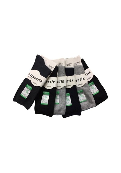 Emre Unisex Siyah Dikişsiz Şeker Çorabı 2'Li Paket Çok Renkli