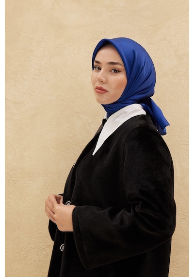Silk Home Düz Shiny Eşarp - Saks - Saks