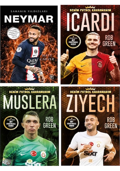 Benim Futbol Kahramanım İcardi - Muslera - Ziyech - Neymar Poster Sticker Futbolcu Kartı Hediyeli