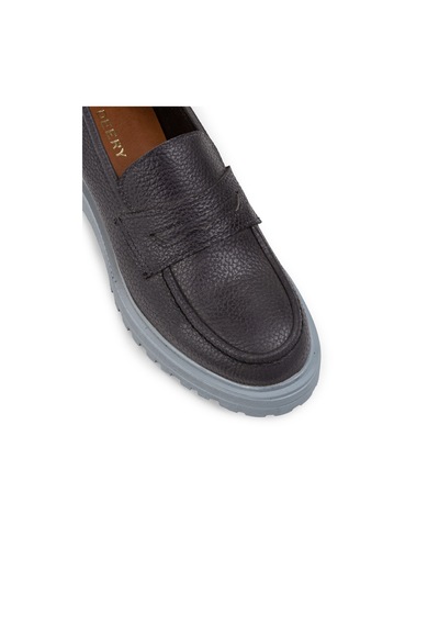 Deery Hakiki Deri Gri Loafer Kadın Ayakkabı - 01903zgrıp01 Gri
