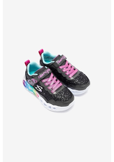 Panço Skechers İnfinite Heart Lights Fresh Love Siyah-turkuaz Kız Çocuk Ayakkabı