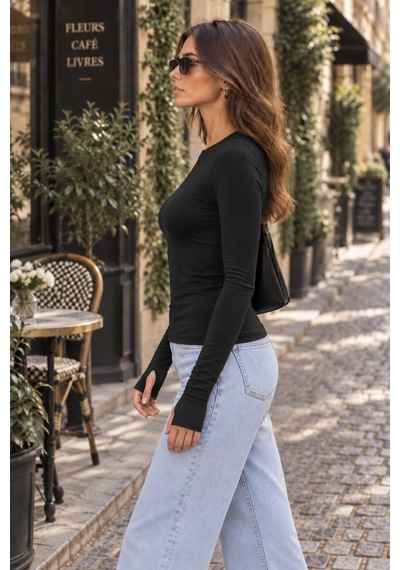 Hiccup Lılac Dar Kesimli Body Siyah