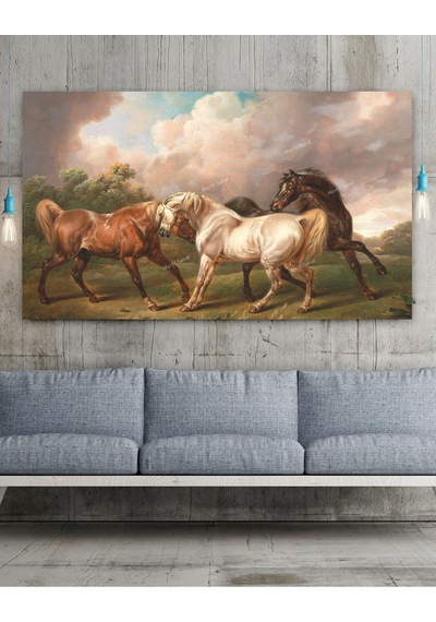 Asil Atlar Sanatsal Dekoratif Kanvas Tablo (8 Farklı Ölçü) 60 x 40