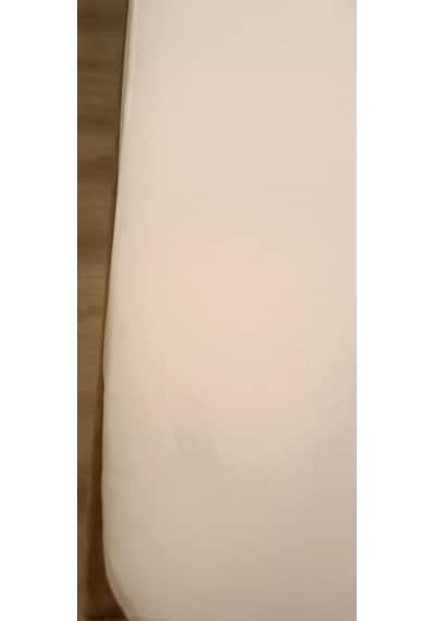 Yatak Koruyucu Çraşaf 160x200 Model Alez Fitted Full Kenar Sıvı Geçirmez El Yapım Beyaz