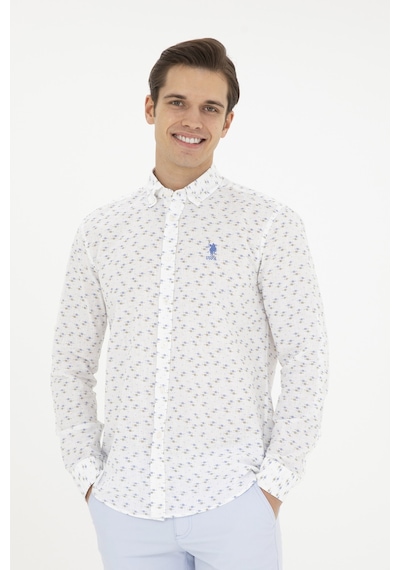 U.s. Polo Assn. Erkek Açık Mavi Gömlek Desenli 50288374-vr003 Açık Mavi