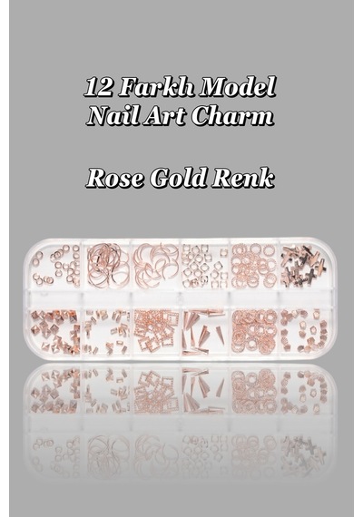 12'li Tırnak Süsleme - Nail Art Charm - Nail Art Süs Taşı - Protez Tırnak Çarm Süsü 187-25