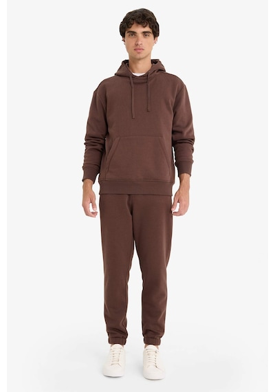 Defacto Regular Fit Kapüşonlu İçi Yumuşak Tüylü Kanguru Cepli Basic Düz Sweatshirt X8283az25aubn539 Kahve-bn539