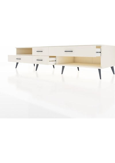 Kronos Tv Ünitesi Tek Raflı 4 Çekmeceli 220x59x51 Aytaşı-aytaşı Aytası/aytası - Aytası