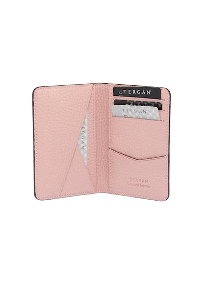 Tergan Pembe Deri Unisex Kredi Kartlık 1645T8A
