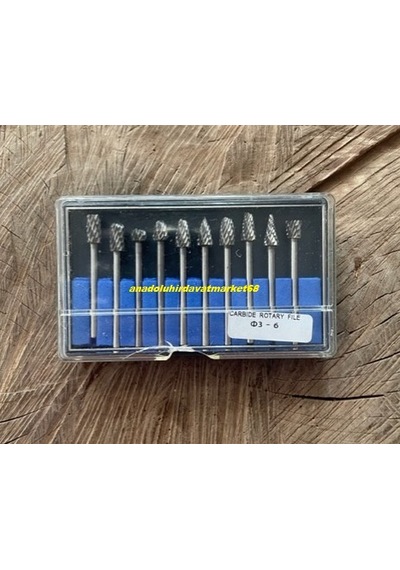 Carpide Karbon Çelik Ahşap Metal Oyma Seti Freze Seti Gravür Ucu 10pcs 3mm