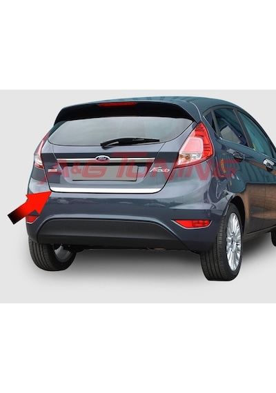 Ford Fiesta Krom Bagaj Alt Çıta Formlu 2009-2017 Paslanmaz Çelik
