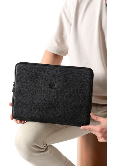 Westpolo Vegan Deri Unisex Laptop, Evrak Çantası - 6077 Siyah