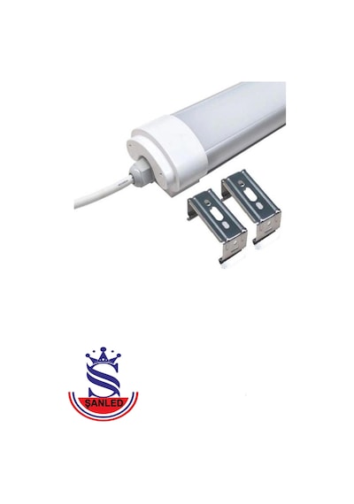 40w 120 Cm Yatay Led Etanj Armatür-trafolu Beyaz Işık 1 Adet Beyaz
