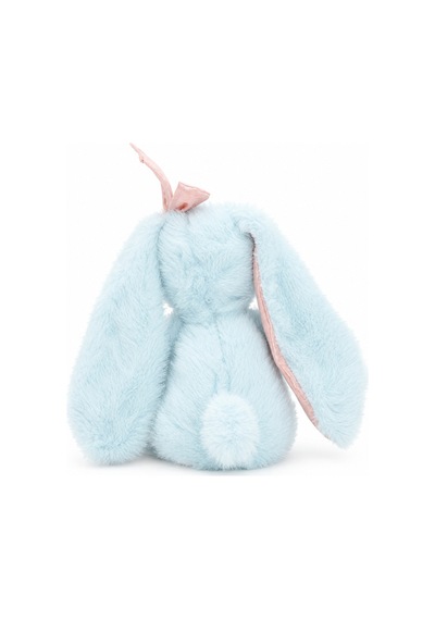 Pembe Fiyonklu Mavi Peluş Tavşan 35 Cm Çok Renkli
