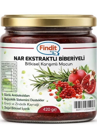 Nar Ekstraktlı Biberiyeli Bitkisel Karışımlı Macun 420 Gr