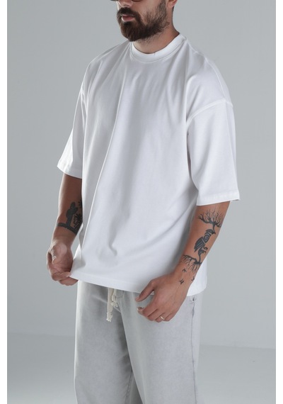 Cocopelli Beyaz Oversize T-shirt Coc1482 Beyaz