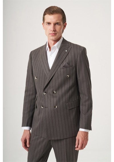 İmza Vizon-kahverengi Kırlangıç Yaka Çizgili Kruvaze 6 Drop Slim Fit Tam Astar Esnek Takım Elbise 1001260286 Vizon - Kahverengi İmza Vizon-kahverengi Kırlangıç Yaka Çizgili Kruvaze 6 Drop Slim Fit Tam Astar Esnek Takım Elbise 1001260286 Vizon - Kahverengi