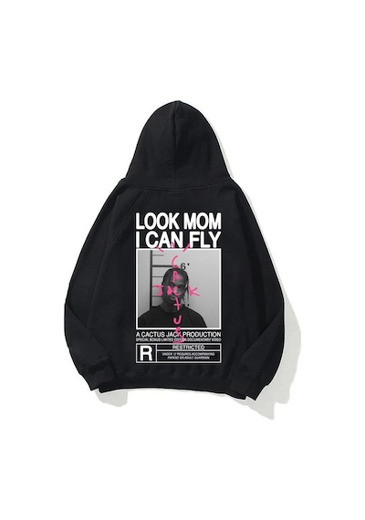 Startmore Unisex Look Mom I Can Fly Sweatshirt Beyaz Siyah