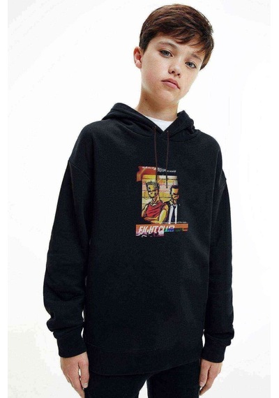Tshirthane Club Metal Rock Muzik Baskılı Unisex Çocuk Kapüşonlu Siyah Sweat (528752203) Siyah