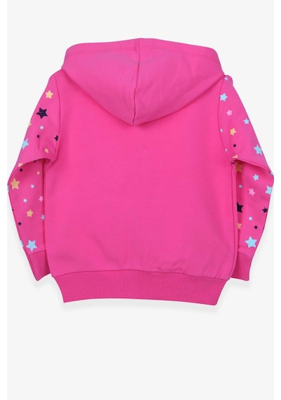 Breeze Kız Çocuk Hırka Kolları Desenli Baskılı 1-4 Yaş, Pembe