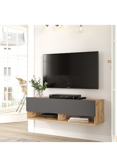 Aven Tv Ünitesi Tv Sehpası Raflı Kapaklı 100cm Çam-antrasit Ave13-aa Atlantik Çam - Antrasit Aven Tv Ünitesi Tv Sehpası Raflı Kapaklı 100cm Çam-antrasit Ave13-aa Atlantik Çam - Antrasit