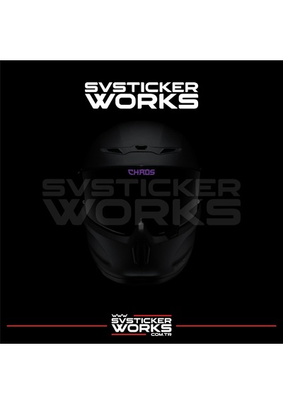 Chaos Vizör Sticker Kask Vizör Sticker Tüm Kasklar Uyumlu 1 Adet Mor