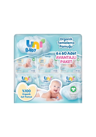 Lexroo Bebek Temizleme Pamuğu 6 60 Adet