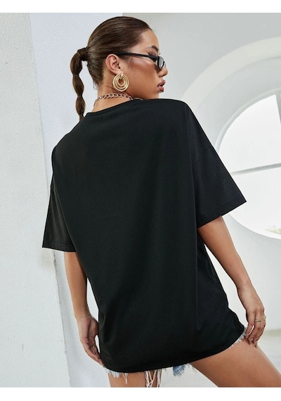 Unisex Kelebek Baskılı Oversize T-shirt 001