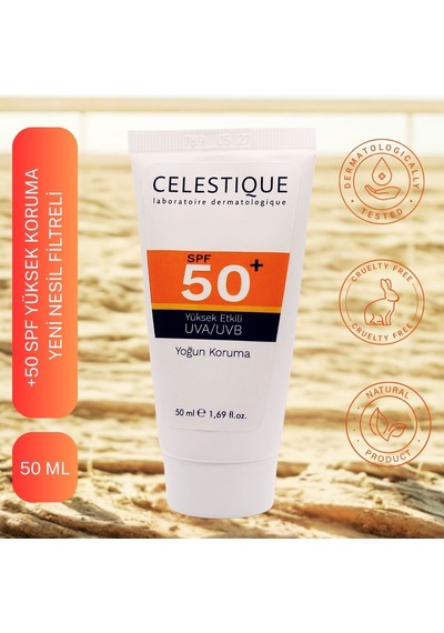 Celestique Yüksek Koruma Leke Karşıtı Güneş Kremi SPF50+ 50 ML