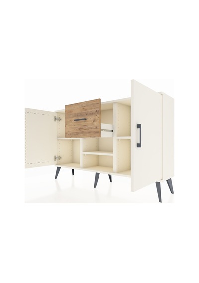 Arges Konsol 3 Raflı Tek Çekmeceli 2 Kapaklı 132x30x83 Aytaşı-aytaşı/çam Aytaşı/çam Arges Konsol 3 Raflı Tek Çekmeceli 2 Kapaklı 132x30x83 Aytaşı-aytaşı/çam Aytaşı/çam