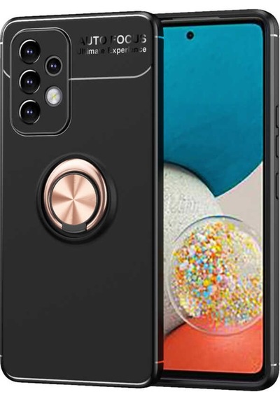 Galaxy A33 5G Kılıf Zore Ravel Yüzüklü Silikon Kılıf