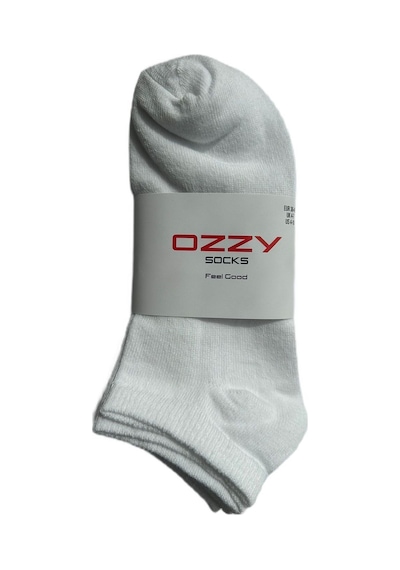 Ozzy Socks 4 Çift Ekonomik Pamuklu Beyaz Kadın Patik Çorap beyaz