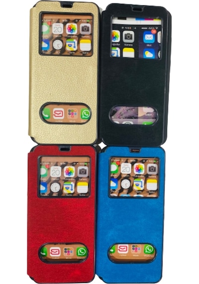 Huawei P40 Lite E Kapakli Pencereli Kilif 411145243