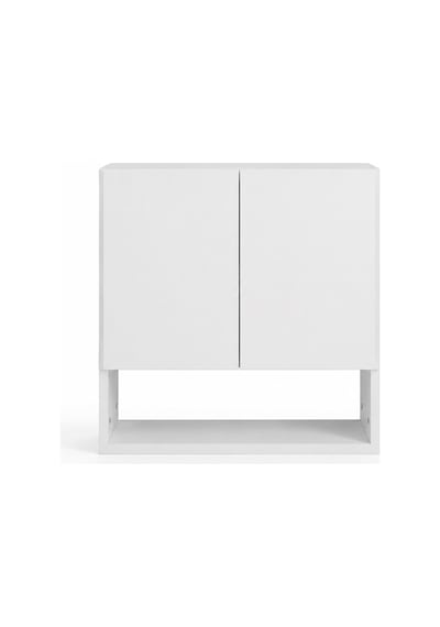 Line Banyo Dolabı 60 Cm Çift Kapaklı 3 Raflı Duvar Tipi Banyo Dolabı Beyaz Beyaz