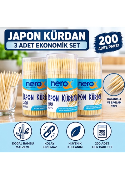 Nero Japon Kürdan 3 Paket - 9081511580022