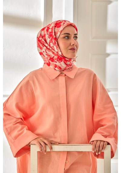 Silk Home Velora Eşarp 161001-39 Taş, Ekru, Somon, Narçiçeği