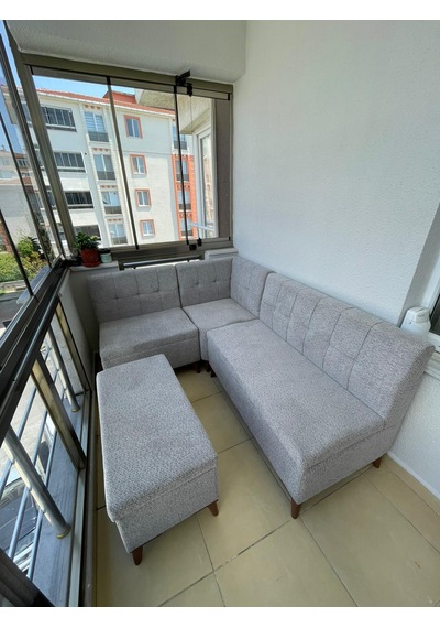 Sağlam Sandıklı Mutfak-balkon Köşe Koltuğu Açık Gri Sağlam Sandıklı Mutfak-balkon Köşe Koltuğu Açık Gri